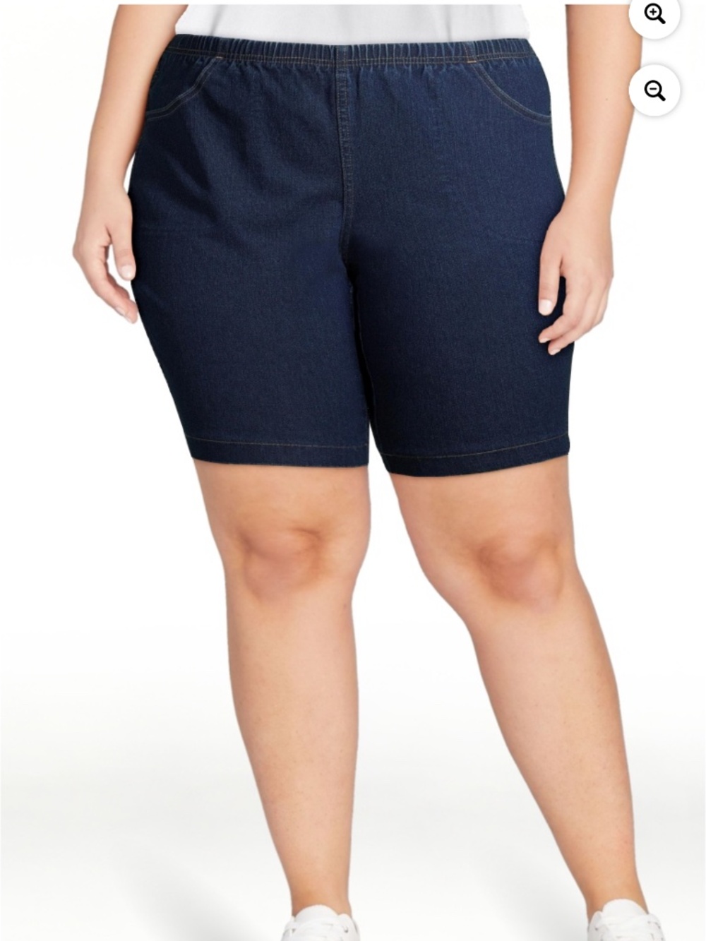 Just My Size Women’s Dark Indigo 4 Pocket Bermuda Shorts Size 1X NWT